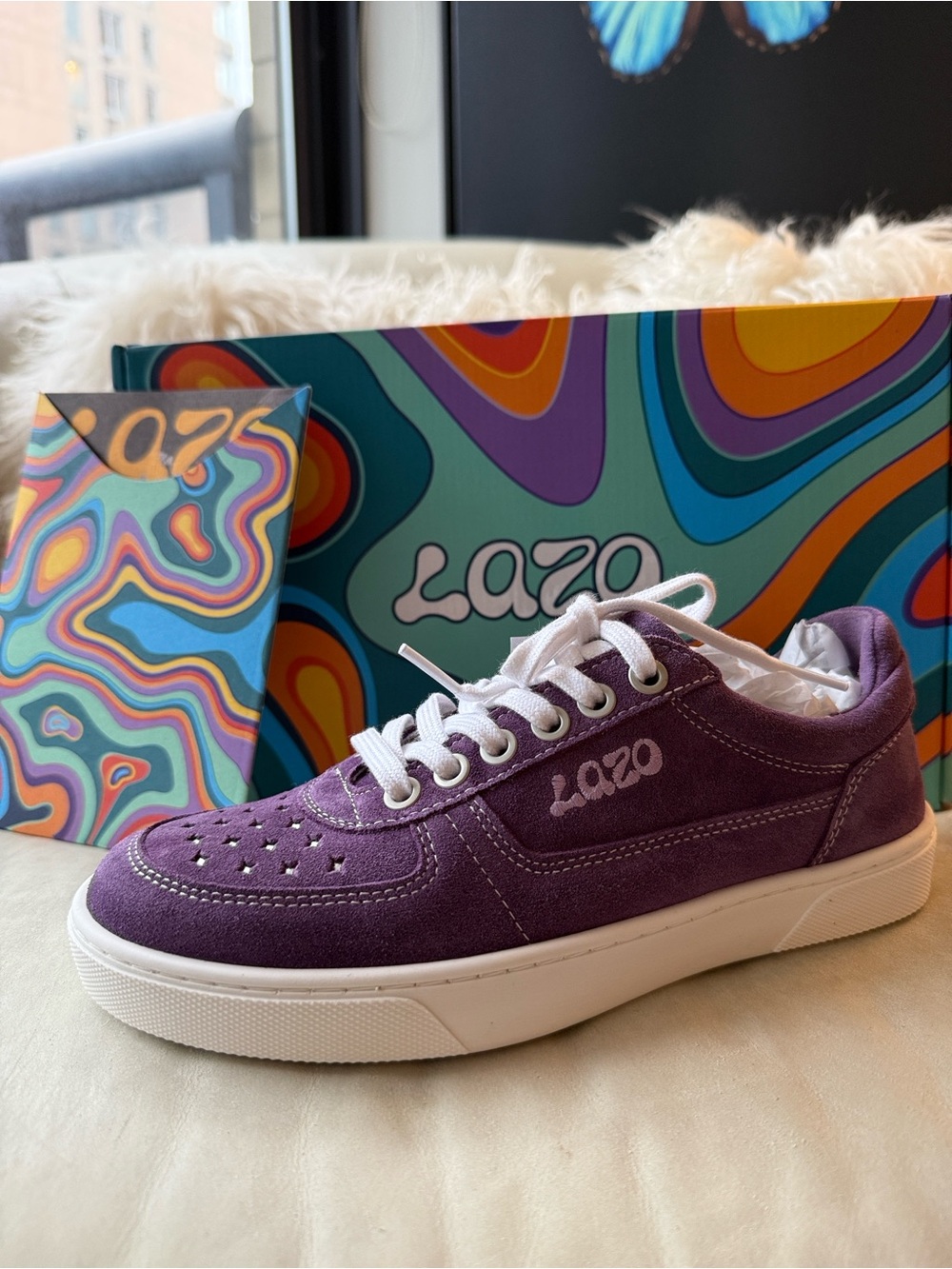 New, Lazo Hypernova Suede Sneakers – Cartwheel Purple – Size 6